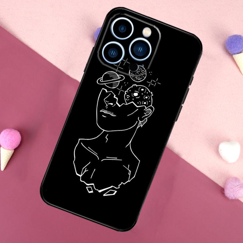 

Эстетичный чехол со звездами и планетами для iPhone 15 16 Pro Max 11 12 13 Mini 14 15 Pro Max 15 Plus XR 16e Задняя крышка телефона iPhone 15Pro MAX