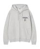 Wacky Willy Kiki Leo Logo Zip-Up Hoodie Light Grey