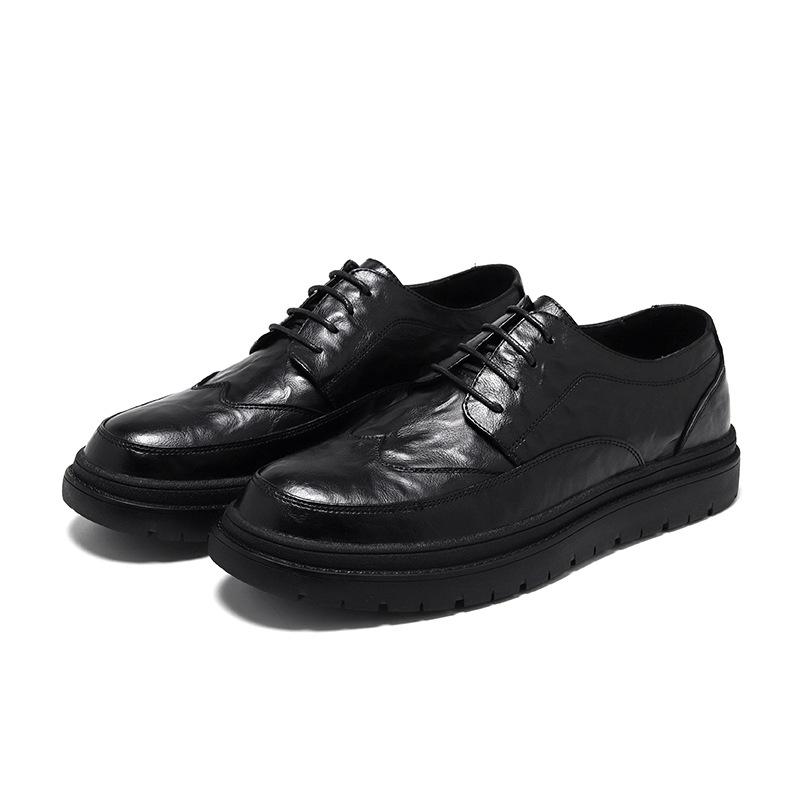 Leather shoes men's autumn and winter 2025 new trend business casual leather shoes heightening breathable men's shoes 19051-R