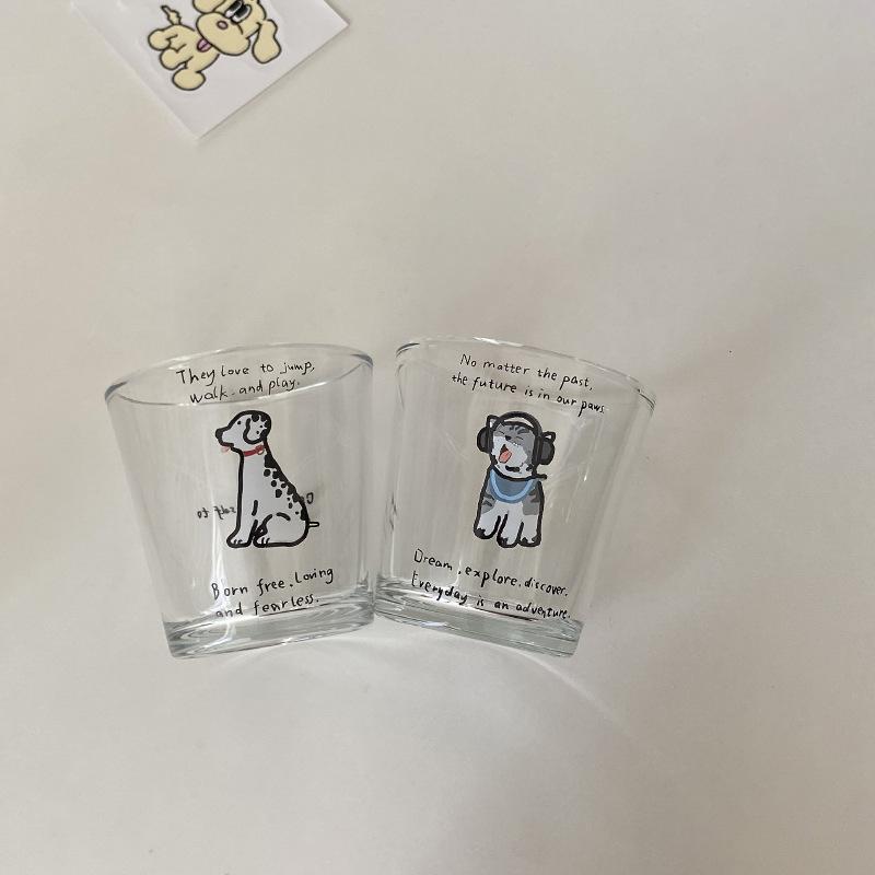 Japanese-Style Small Wine Glass, Niche Ins Cartoon Repair Hook Glass, High Temperature Resistant Small Wine Cup, Coffee Cup, Gift Box.