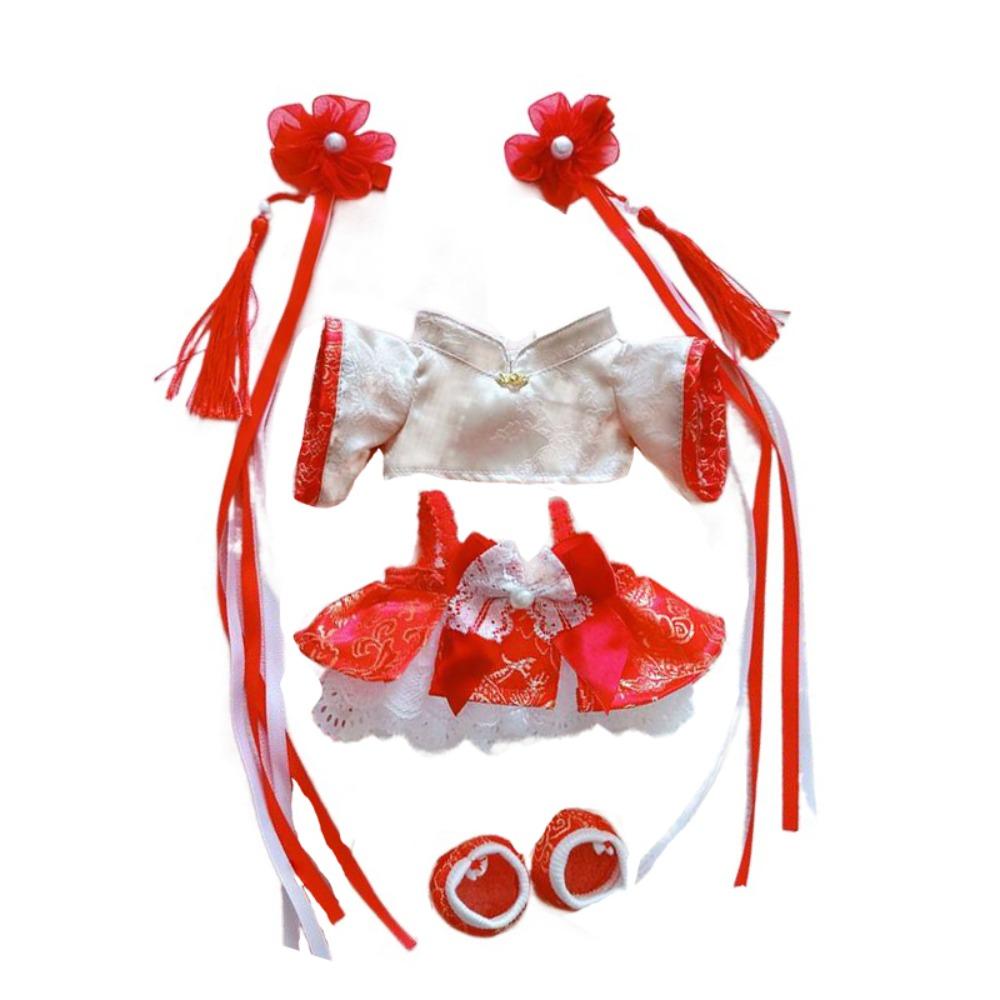 

New Year 20CM Cotton Doll Clothes Plush Plush Toys Clothes Stuffed Doll Clothes Suit Girl Gift style 4