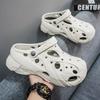 Fashion Height Men's Shoe Hole Platform Beach Slides Designer Luxury Mascullino Original Clappers 2025 Pvc Summer Sale Y2k Male Slipper