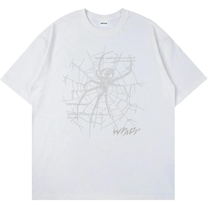 Summer Unisexs Punk Wounisex Loose Print Vintage Graphic Tshirt Unisex Casual Hip Hop Short Sleeve Cotton Tops