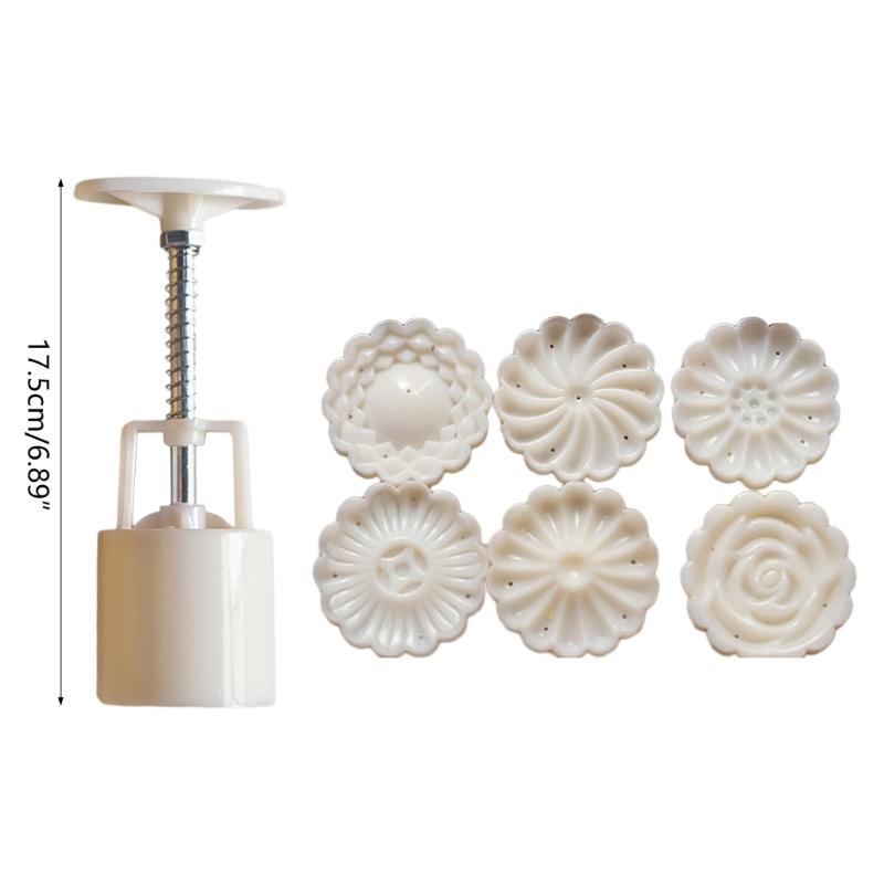 Midautumn Festival Chrysanthemum Cutter Moon Cake Mould Set for Cake Cookie