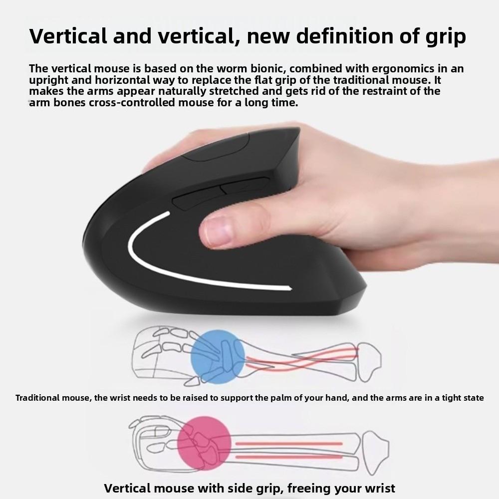 Luminous Vertical Mouse Silent Computer Mice Multifunction Vertical Wired Mouse  E-sports Gamer