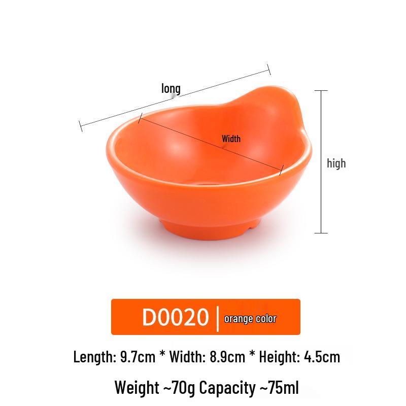 

Melamine Condiment Bowl - Small Porcelain-Look for BBQ, Buffet, and Hot Pot Dipping Sauces