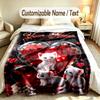 Cat Theme Soft Blanket Personalized Custom Name Text Print Warm Blanket Home Sofa Bedroom Decor