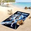 Asciugamano da Spiaggia Personalizzato Stampato Cristiano Ronaldo Logo Calcio Supporto Nome Personalizzato Testo Asciugamano Assorbente Per Sport Viaggio Regalo Speciale