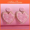 Letter Envelope Cute Love Biscuit Pink Heart Shaped Earrings For Women Romantic Wedding Party Earrings Jewelry Gift