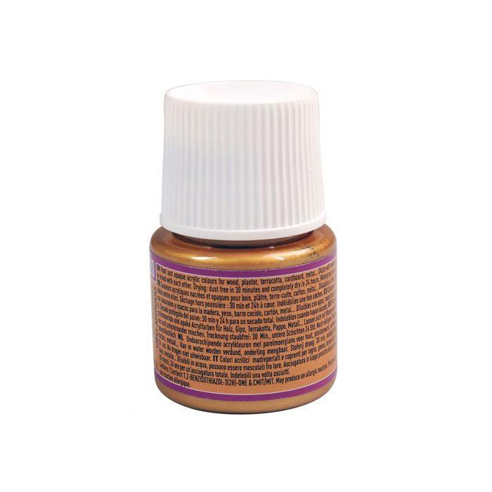 Peinture acrylique - PEBEO - Déco Nacré - 45 ml - Couleur Doré Antique - Loisirs créatifs
