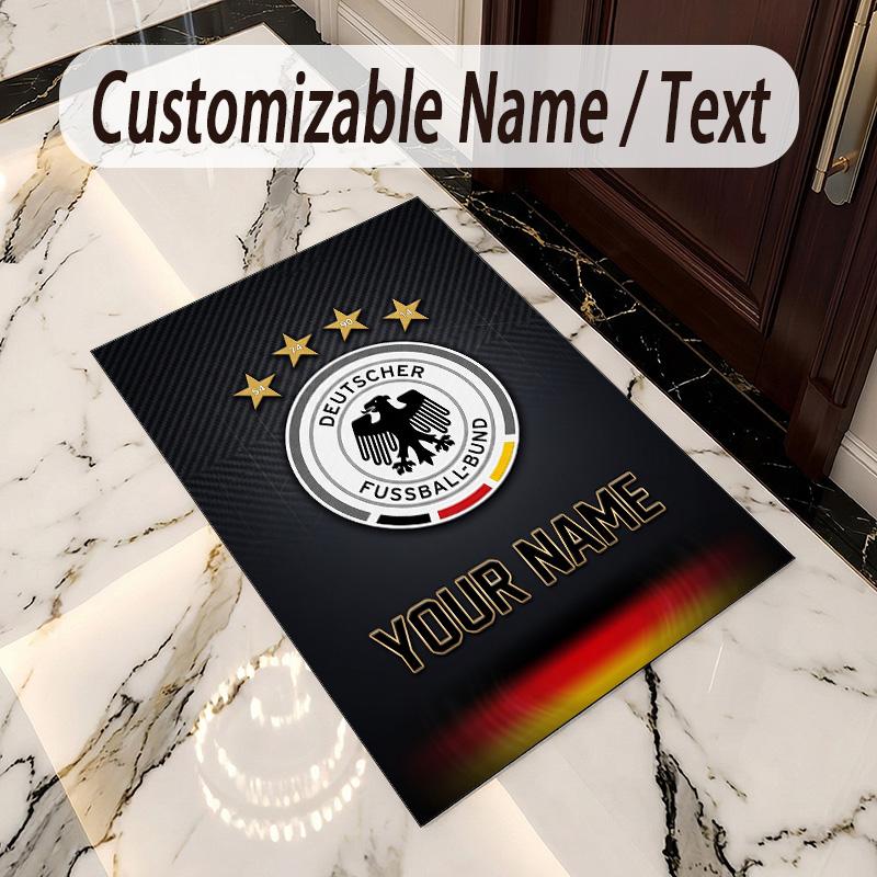 Crystal Velvet Rug Germany national football team Print Custom Name Text Floor Mat Home Decor