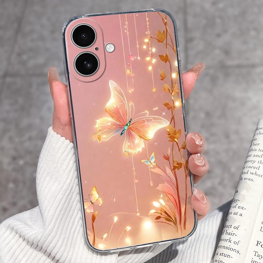 For iPhone 17 Air 16 15 14 13 Pro Max Plus 16e Luxury Clear Phone Case Cute Couple Piggy Pattern Soft Silicone Anti Slip Shell For iPhone Bumper Cover