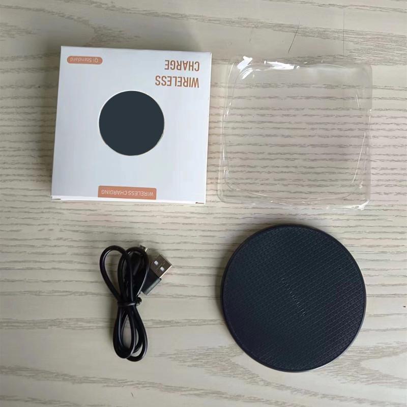 K8 Grid 15W Fast Wireless Charger - Aluminum Alloy Round Desktop QI Mobile Charger