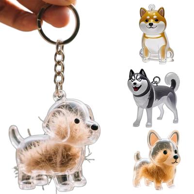 Breloc Câine Personalizat Suvenir Animal de Companie Carcasă Acrilică Transparentă Corgi Pomeranian Bulldog Ușor