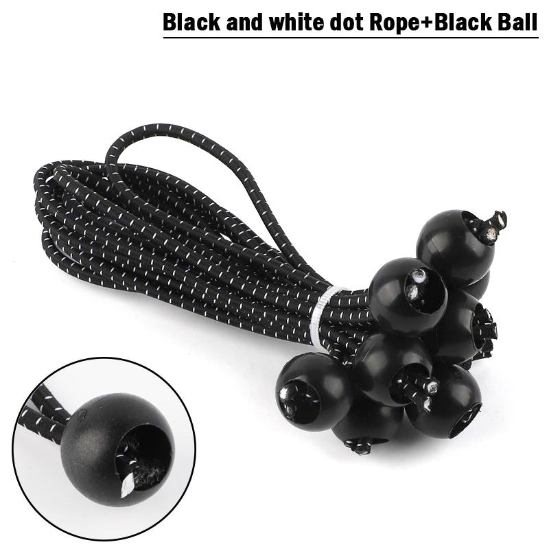 2~60Pcs Black-White Dot Bungee Cord Sun Shade Net Installation Accessories Outdoor Tent Canopy Tarp Elastic Oxford Rope Ties