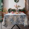 Yimanqiyun Green Leaves Sketch Tablecloth - American Fabric, Rectangular