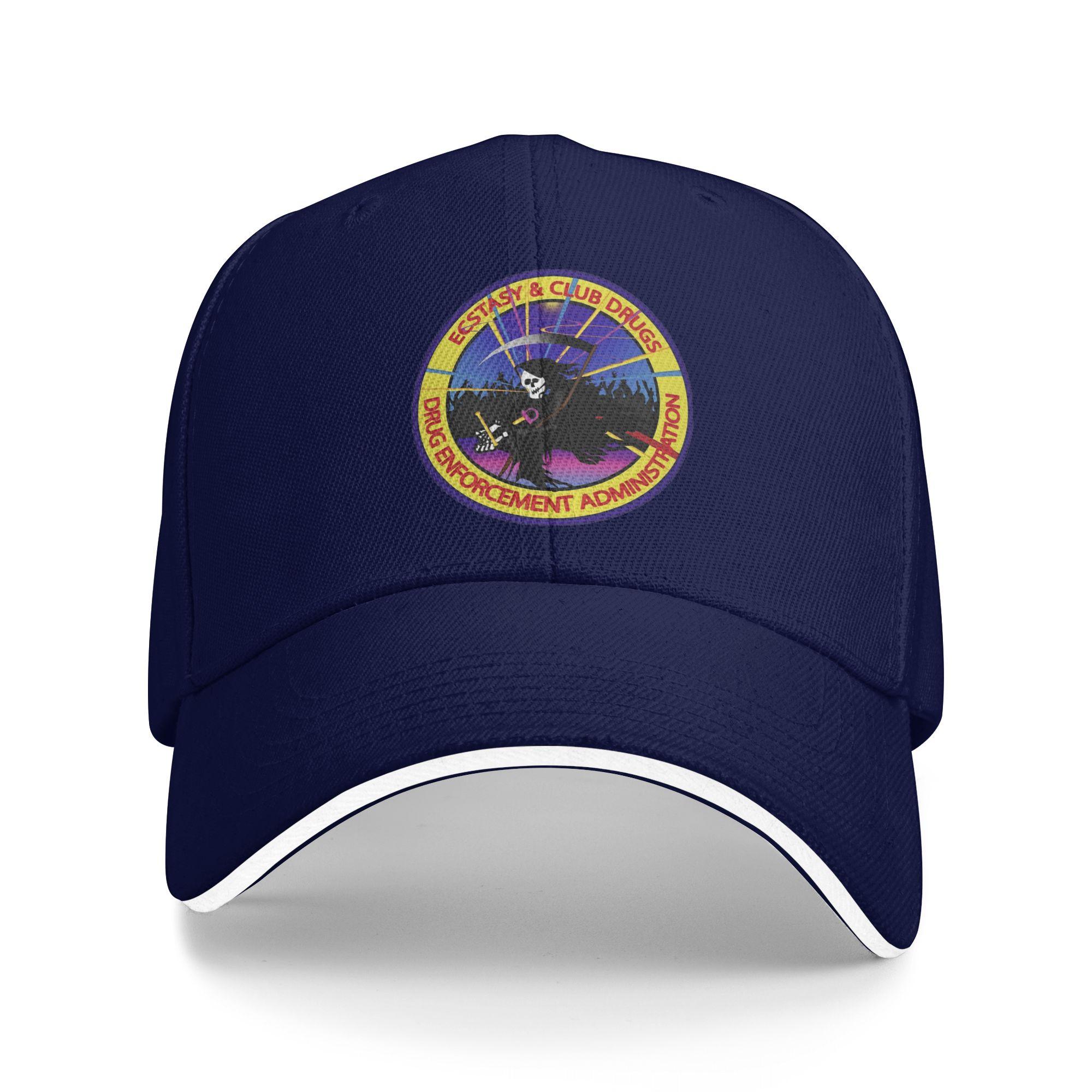 

DEA Ecstasy Club Drugs Reaper Sun Baseball Cap Summer Trendy Hip Hop Hats For Women Men Outdoor Sports Snapback Cap One Size