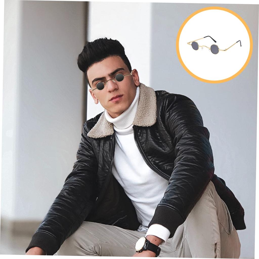 Retro Hippie Small Round Sunglasses For Men Women Vintage Metal Frame Mini Round Sun Glasses Hip-hop Eyewear UV400 For Outdoor