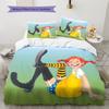 Pippi Longstocking Pattern Bedding,Quilt Set Quilt Cover Pillowcase Home Birthday Gift (1 * Duvet Cover + 2 * Pillowcase, Without Core)