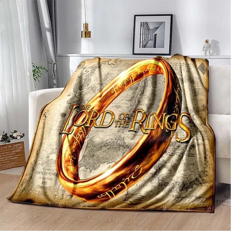 2025 New Fashionable L-Lord of the Rings Printed Blanket Hotel Office Comfortable Warm Sofa Bed Soft Blanket Gift Picnic Blanket