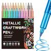 Metallic Craft Pens: 12-36 Colors, Gold & Silver Signature Markers for Greeting Cards, Photo Albums, and Metal