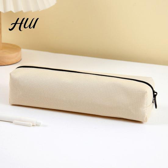 Low-saturation Color Pouch Oxford Pencil Case, Large Capacity Pen Bag, Simple Student Case Zipper for School Office, Lightweight Stationery Organizer