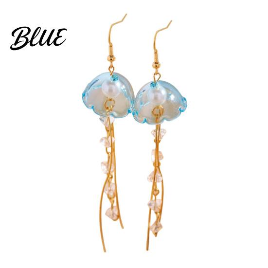 Drop Earrings 1 Pair Hook Earrings Jellyfish Design Long Draped