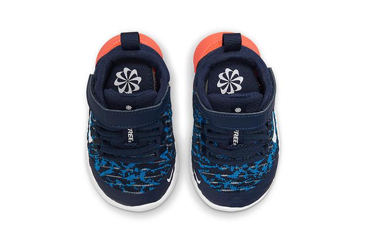 Nike Free RN 2021 Low Top Running Shoes Blue Orange Multicolor Infant And Toddler CZ3997-410
