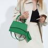 Pu Small Square Bag With Top Flap For Casual Daily Use