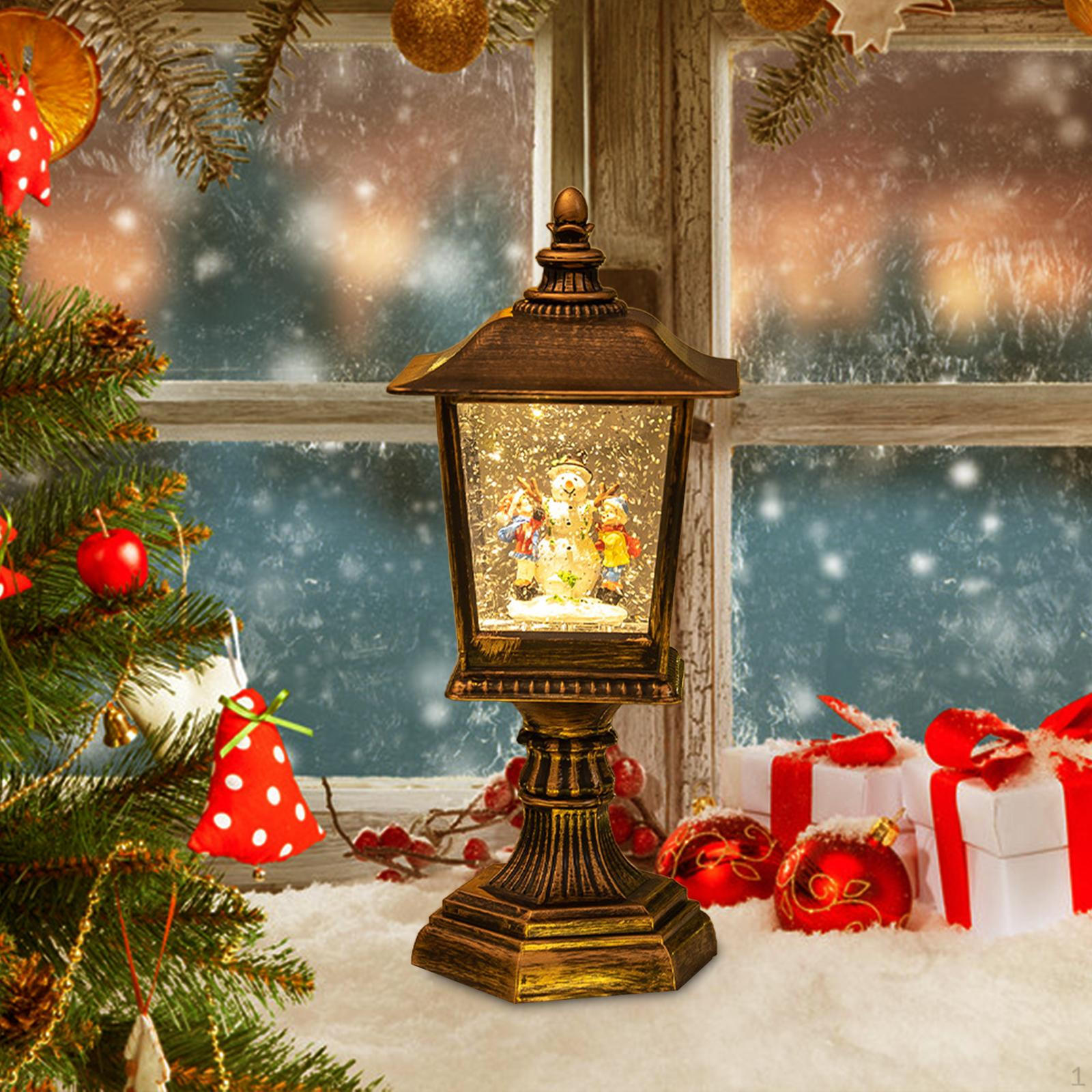 

Рождественский снежный шар, фонарь, украшение с блестками, музыкальное украшение для фестиваля для бара Snowman