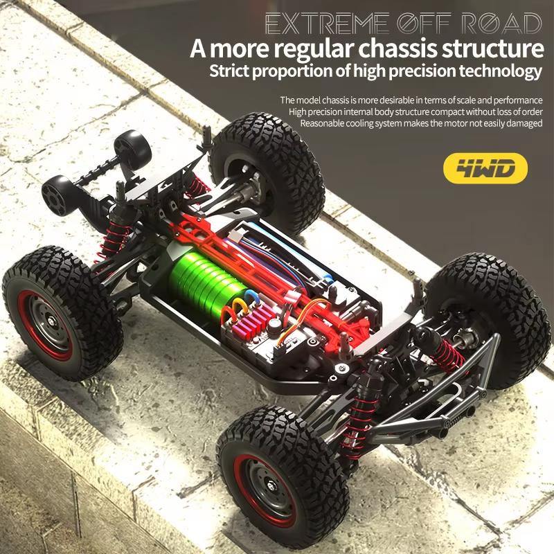 Naujas 4WD RC automobilis 4x4 visureigis drifto lenktyninis automobilis 50/70 km/h Super Brushless High Speed ​​Radio, Neperšlampamas sunkvežimių nuotolinio valdymo žaislas, skirtas vaikiškų berniukų lenktynėms