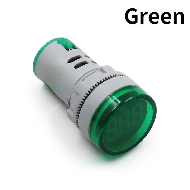 DIY Mini Digital Voltmeter 22mm Round AC 50-500V Volt Voltage Tester Meter Monitor Power LED Indicator Pilot Lamp Light Display