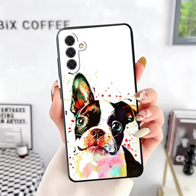 French Bulldog Dog Pug Design Soft Phone Case for Samsung A17 A37 A57 A16 A26 A36 A56 A15 A25 A35 A55 A14 A24 A34 A54 A13 A23 A3