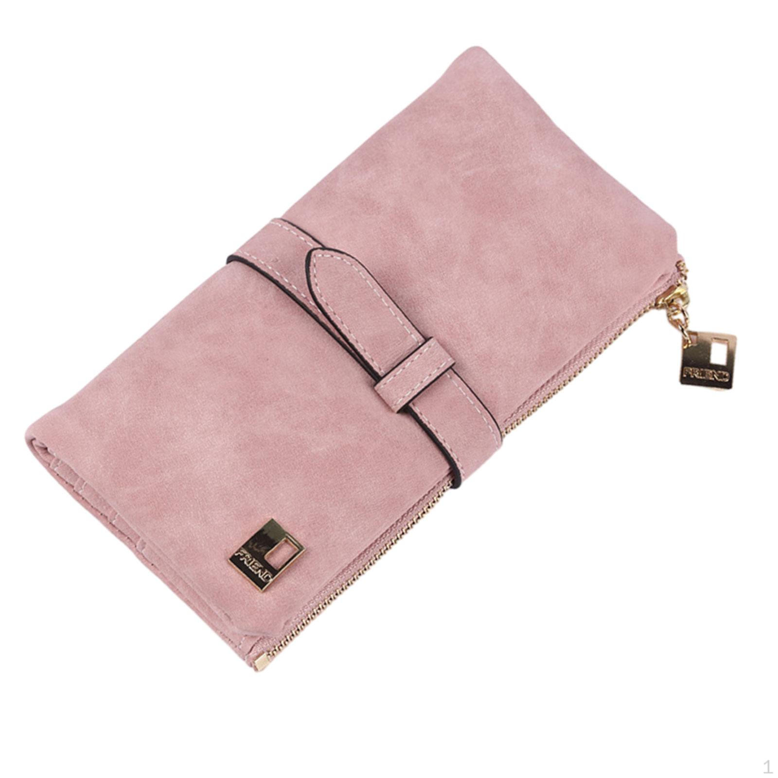 

Длинный кошелек для женщин, модный органайзер, чехол для телефона, подарочный держатель для карт из искусственной кожи, дизайн-клатч розовый