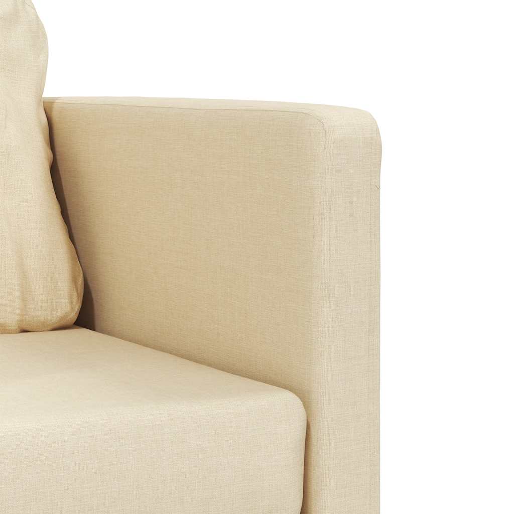 Floor Sofa with Sleeping Function Cream 112x174x55 Cm Fabric