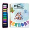 Watercolor Painting Kit for Beginners Step-by-Step Painting Guide with 12 Colors Flower Animal Theme Practice Workbook for Learning Blending