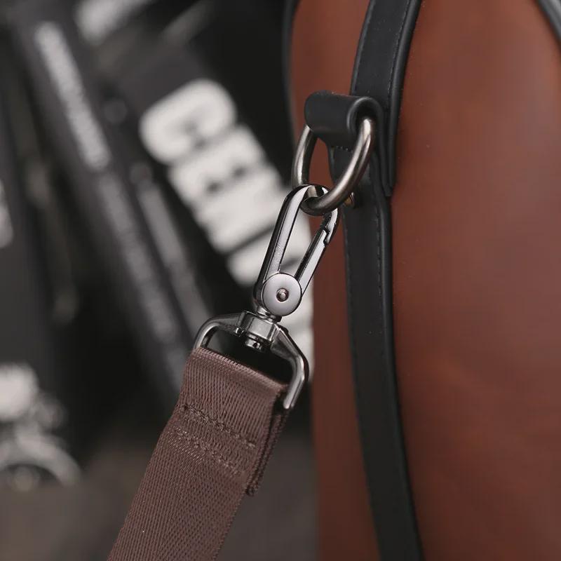 Geantă de călătorie Retro Crossbody din piele Crazy Horse de capacitate mare pentru bărbați