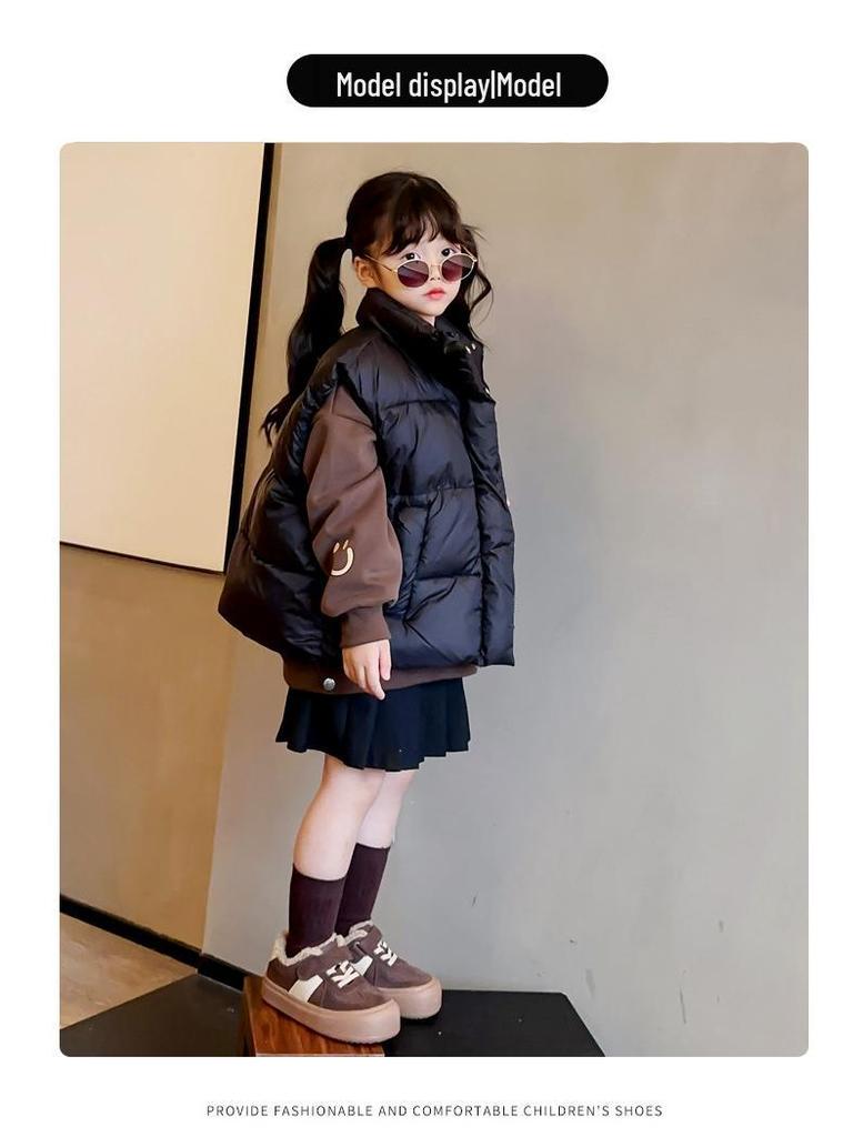2025 Winter Retro Children's Lambswool Cotton Shoes: Korean Style Casual Velvet Shoes for Boys and Girls