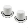 2x White Magician Cylinder Hat Cap Men Women Costume Accessories