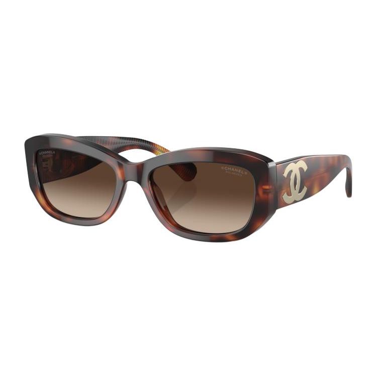 Chanel Logo Frame Irregular Shape Sunglasses Women sunglasses Brown CH5493A-1295/S9