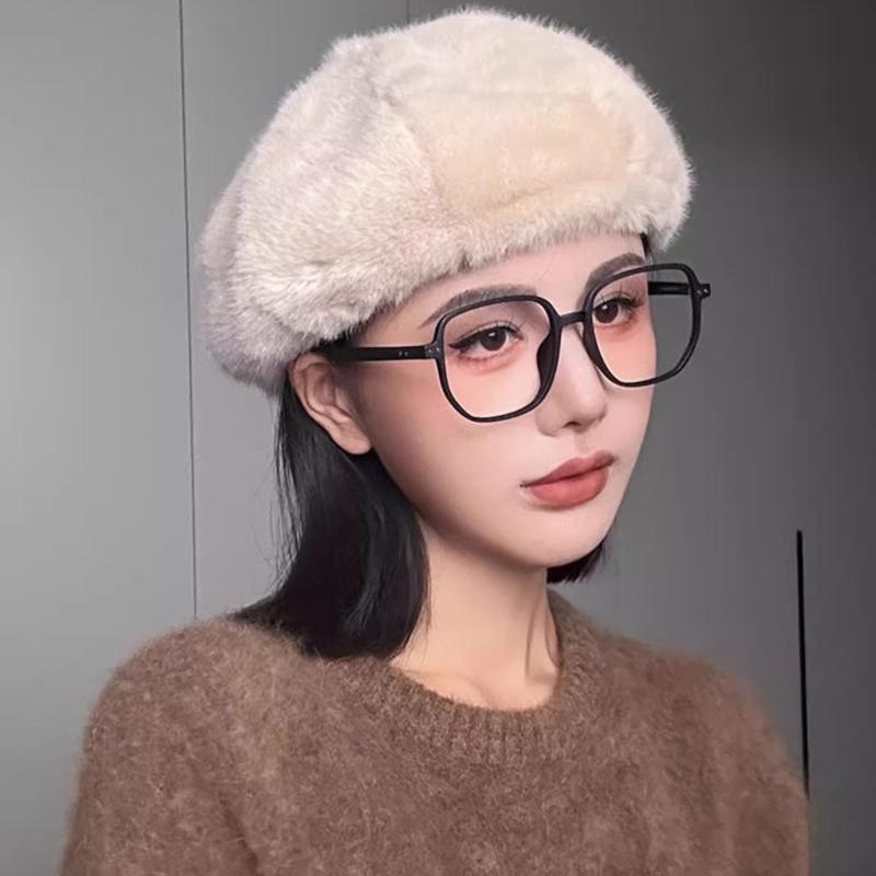 Retro Beret Hat Autumn Winter Women British Hepburn Stylish Artist Painter Hats Thick Warm Woolen Pumpkin Beanies Cap