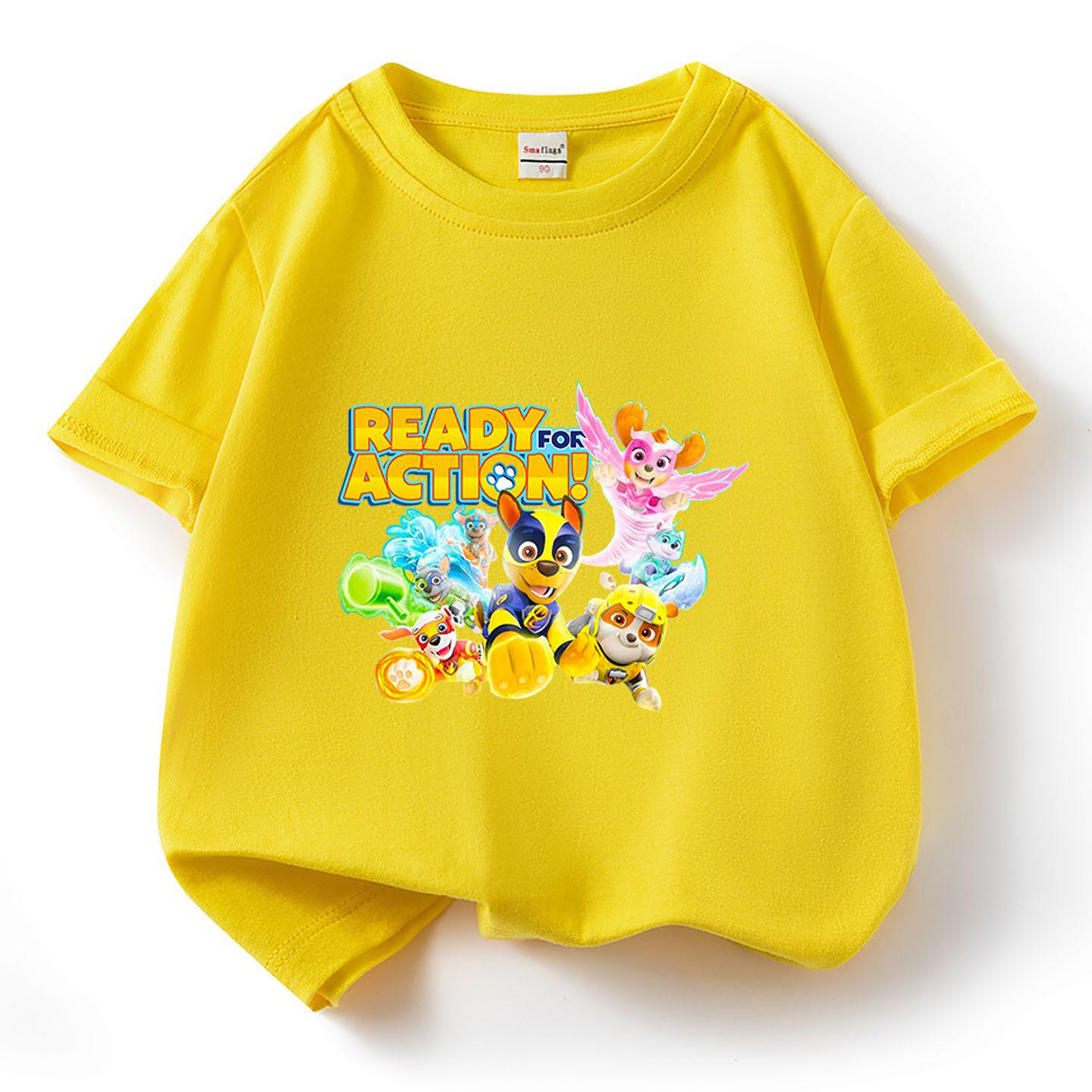 Boys & Girls Cartoon Short-Sleeve Cotton T-Shirt - Summer 2026 Fashion 130 cm
