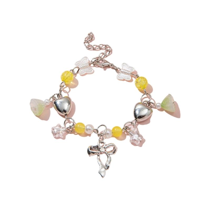 Handmade Crystal Beaded Necklace/Bracelet Stylish Colorful Bead Accessory Fashionable Jewelry for Girls and Women