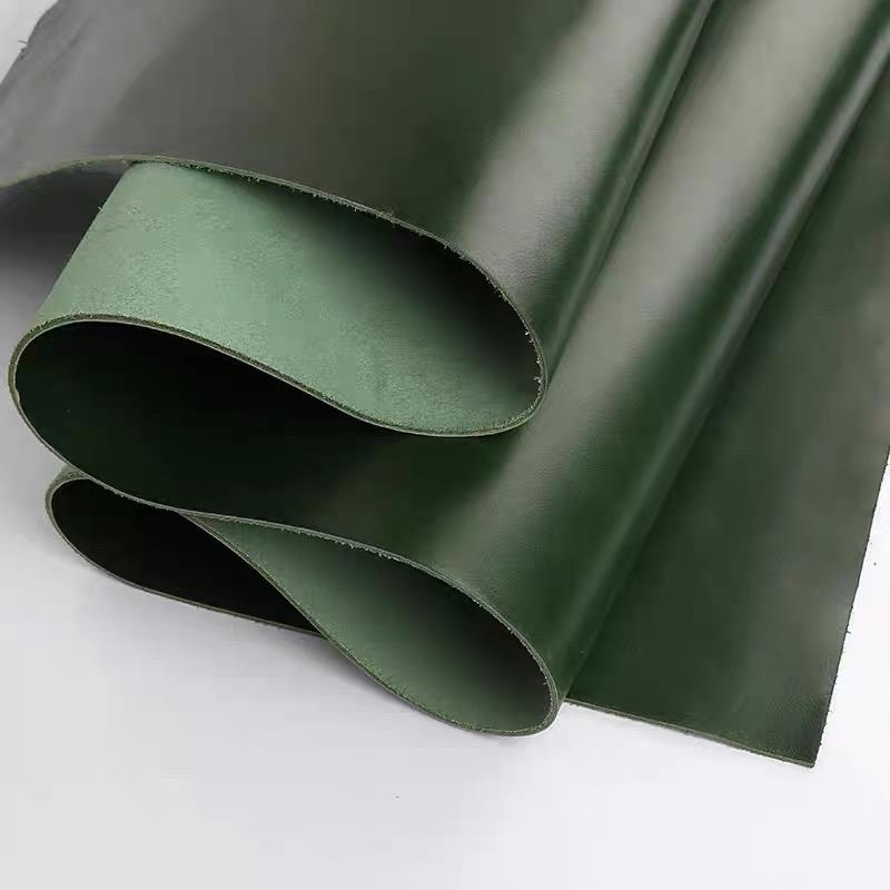 

Hard cowhide material, dark green vegetable tanned leather, handmade DIY leather goods production, 2mm single shoulder crossbody 10x10cm армія зелений колір