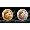 Chinese style, Phoenix Nirvana commemorative gold coins, gold and silver coin commemorative medals