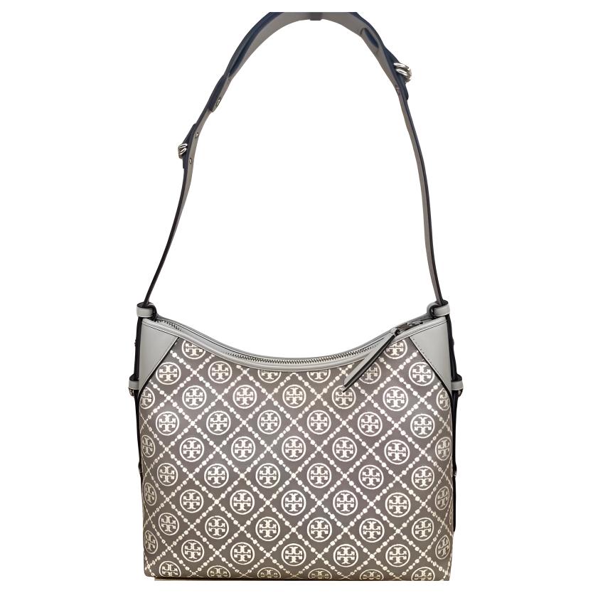 

Tory Burch T Monogram Adjustable Strap Classic Jacquard Messenger Bag Women Shoulder Bag Gray 178742-020 Basic Set (Bag+Dust Bag),/