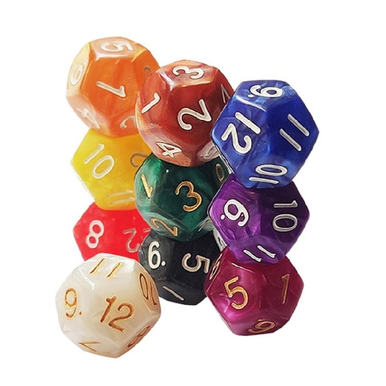 10 Stück Würfel 12-seitige Würfel 18mm Digitale Zahlenwürfel Coener Für Kinderspielzeug/-spiele