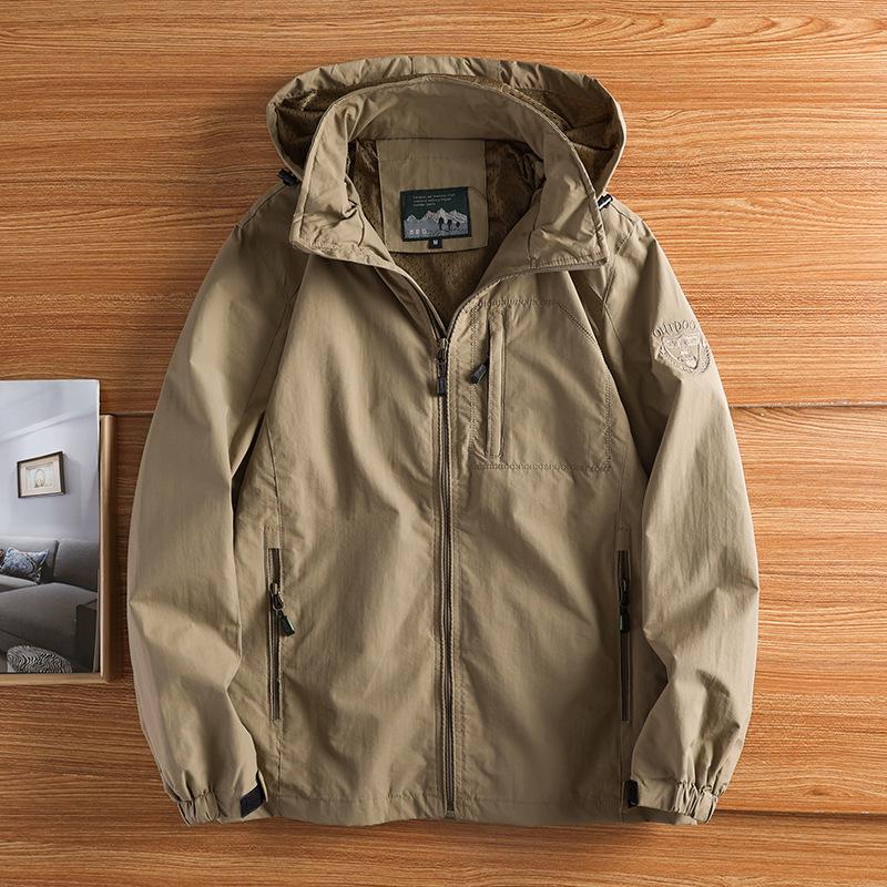 Men's Three-Proof Hooded Windbreaker: Spring/Autumn, Casual Loose Fit, Outdoor Ski Jacket