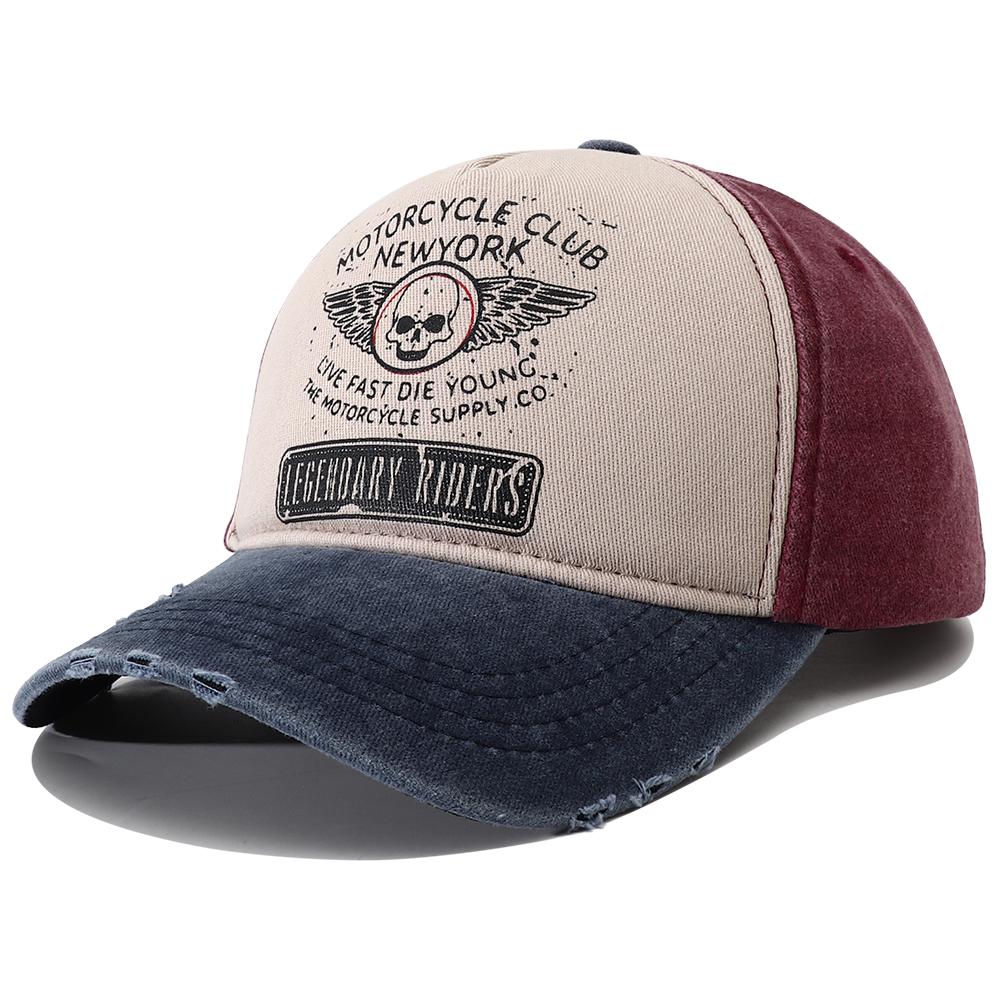 

2023 New Punk Motorcycle Cap Casquette Femme Skull Print 5 Panel Baseball Hat Hip Hop New York Snapback Caps for Women Men Bones Adjustable