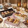 Schwarz Gold Holztablett Holzmaterial Serviertablett Holz Aufbewahrungsbox Organizer Design Aufbewahrungsfunktion Kuchen Dessertbox